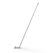 Mobile fence support strut | stabilizes stacked | mobile fence elements